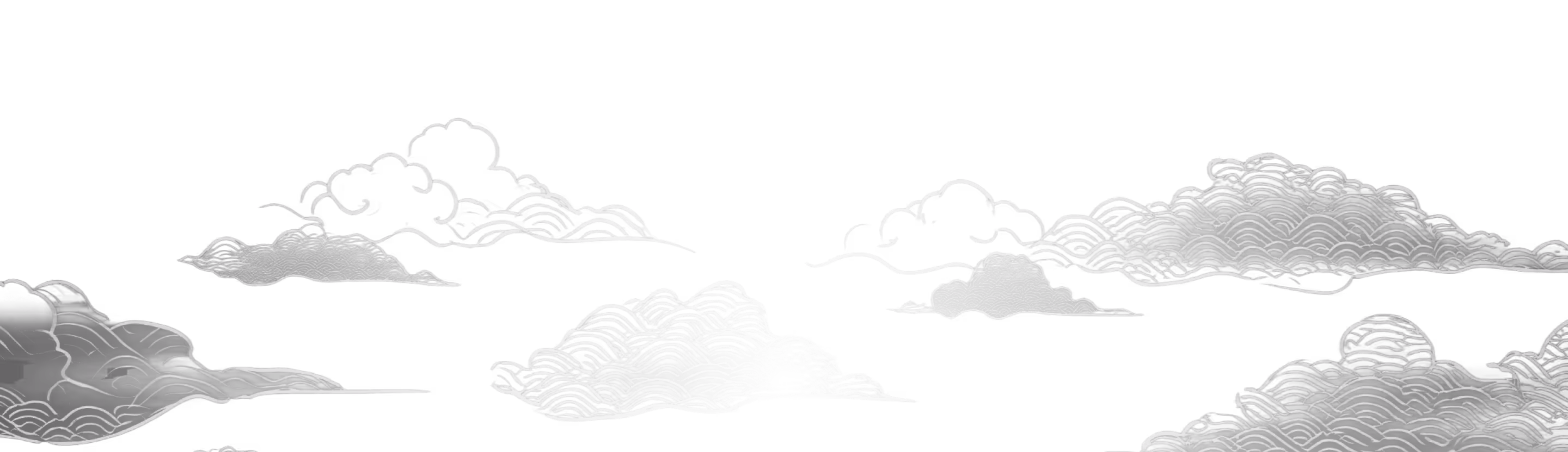 Hand drawn illustration for mythical clouds