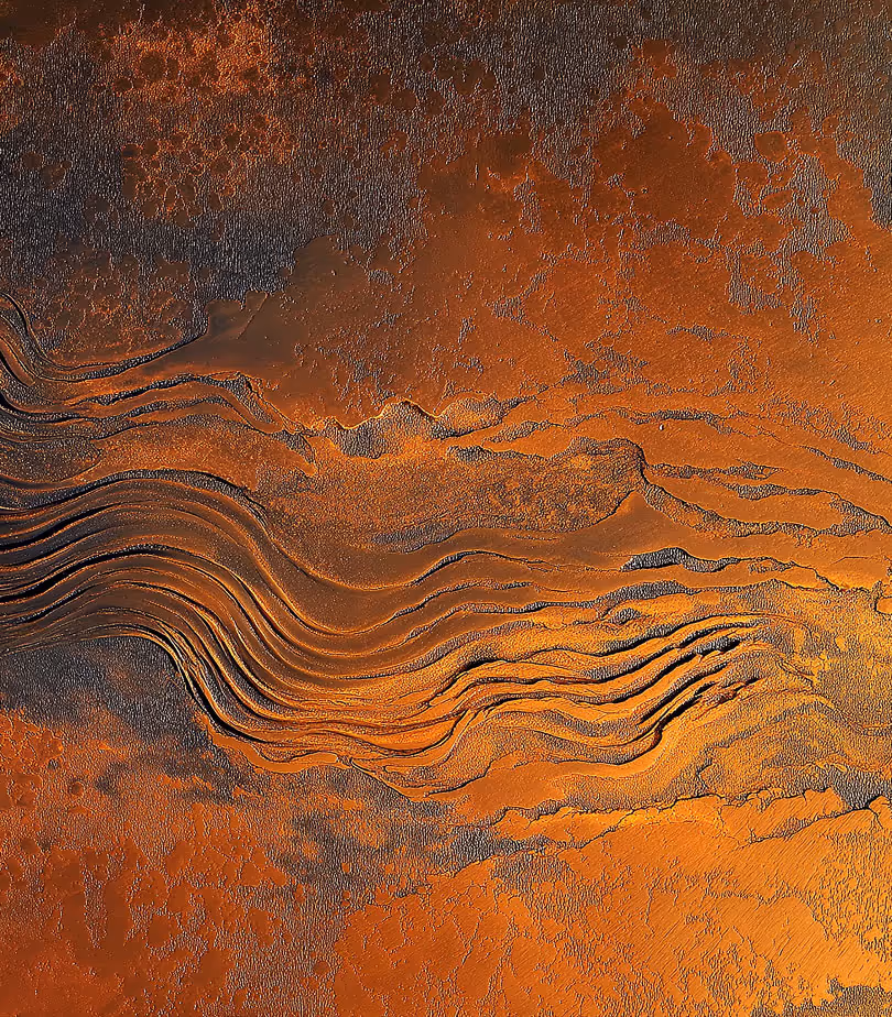 Abstract lacquer painting