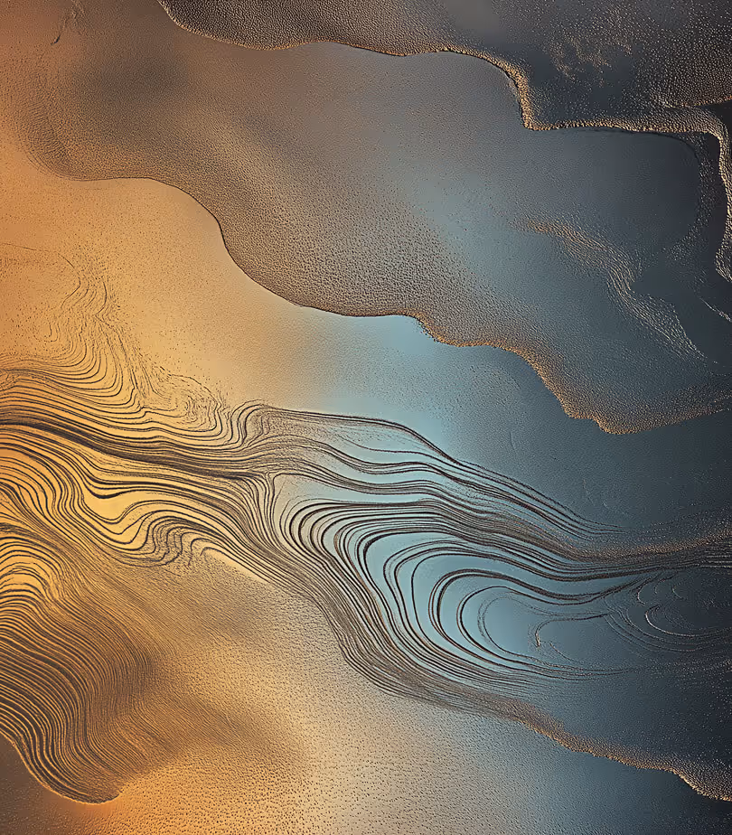 Abstract lacquer painting